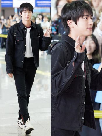 阿米的乖寶寶出發了！BTS防彈Jin飛米蘭GUCCI大秀「寬肩小頭」神之比例曝光！