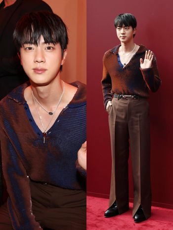 珍珍來了！BTS Jin大長腿深V現身GUCCI大秀、頭排VVIP等級座位曝光！