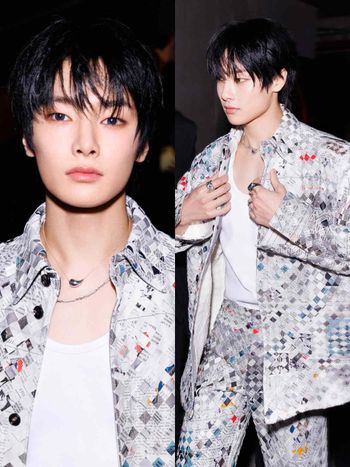 SKZ忙內I.N出頭天！BV編織套裝征服時裝周、秀上「和她合照」秒變害羞寶寶！