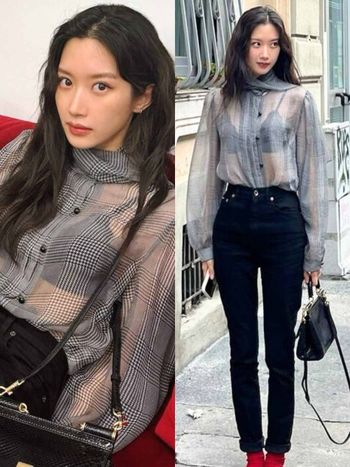 一張圖看出《女神降臨》文佳煐身材有多好！D&G襯衫＋黑褲、細直漫畫腿真的存在？！