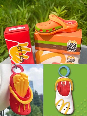 韓妞瘋搶！韓國麥當勞超Q「CROCS洞洞鞋鑰匙圈」免費送！大麥克、薯條配色可愛翻！