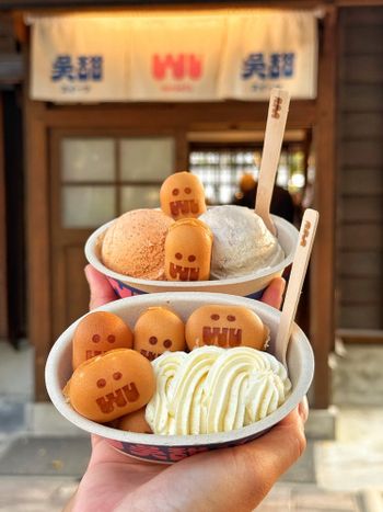 台中可愛雞蛋糕 還有多種口味冰淇淋😍