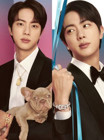 好想當那隻狗狗！BTS防彈Jin最新FRED廣告「門面之神」發威、帥到不科學！