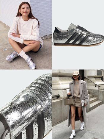 年度大黑馬球鞋「adidas薄底鞋」竟然推出銀灰色超美！年末派對就靠這雙腿又細又直！