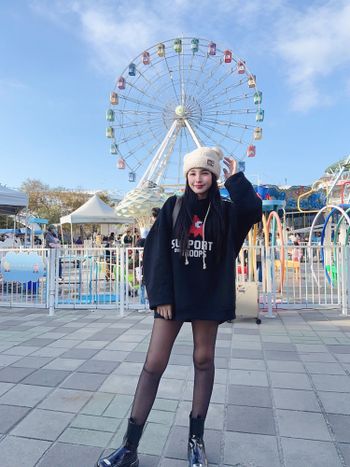 超好看厚磅帽T~遊樂園年輕之旅