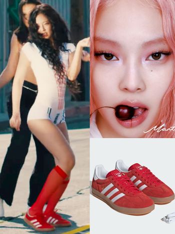網狂問！Jennie新歌<Mantra>同款2雙愛迪達球鞋找到了！德訓鞋穿起來腿超細！