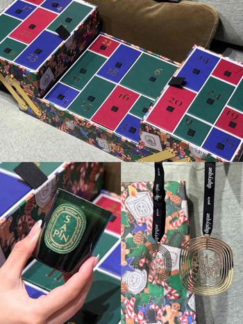 Diptyque必收2024聖誕倒數月曆！肌膚之華、杜桑、紙染之水都有，行李箱階梯設計、太夢幻了！