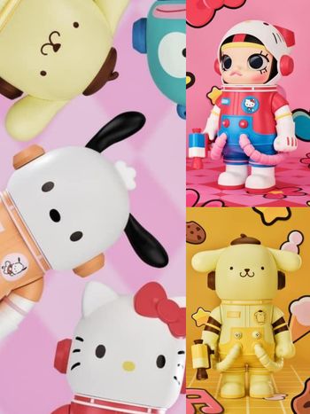 超夢幻聯名！泡泡瑪特×三麗鷗超爆萌「Hello Kitty、布丁狗太空人」7款MOLLY公仔這天開搶！
