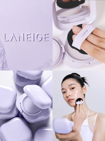 美妝控必收！蘭芝全新限量「紫霧氣墊蜜粉」絕美紫韻光一拍上臉，校色＋定妝一次完成！