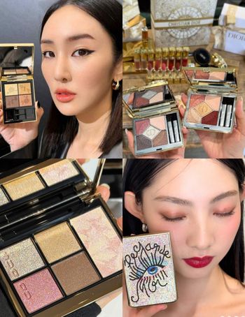 2024聖誕限量眼影盤推薦！YSL、DIOR、SUQQU細緻珠光天花板，RMK今年最粉嫩時尚！