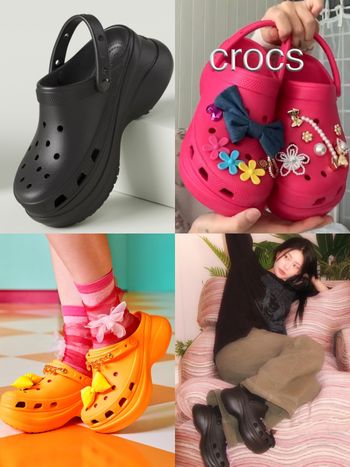 Crocs洞洞鞋2025必買厚底王者回歸！直接增高6公分不手軟、腿直接變超細！