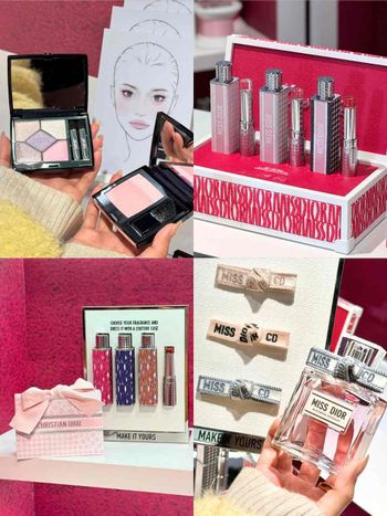 「MISS DIOR訂製愛戀快閃店」浪漫登場！迪奧香膏限量高訂外殼、客製化手工蝴蝶結香水瓶身...化身最奢寵情人節禮物！
