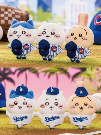 吉伊卡哇MLB聯名系列來了！脫帽球員烏薩奇、道奇隊小八玩偶Q翻天，價格、發售日期一次看！