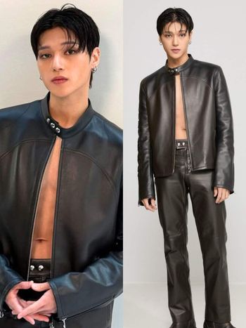 ATEEZ友榮太犯規！直接「半裸上身」出席courrèges大秀、巧克力腹肌根本極品男神！