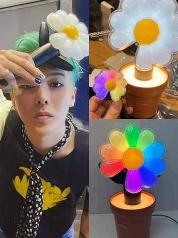 GD權志龍手燈發售，價錢超親民！「小雛菊花盆」可變換7種燈光，G-Dragon應援周邊一次看！