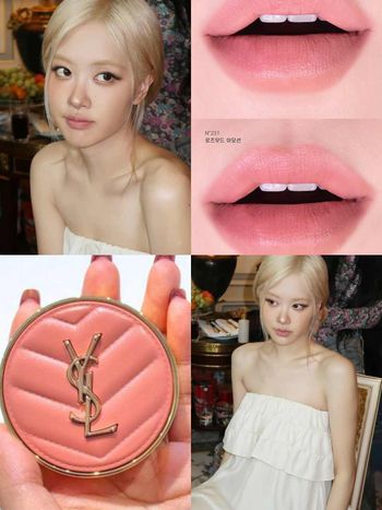 YSL品牌大使Rosé巴黎大秀同款彩妝！裸杏玫瑰薄霧唇、煙染珊瑚粉頰、光感女神底妝，最美色號都找到了！
