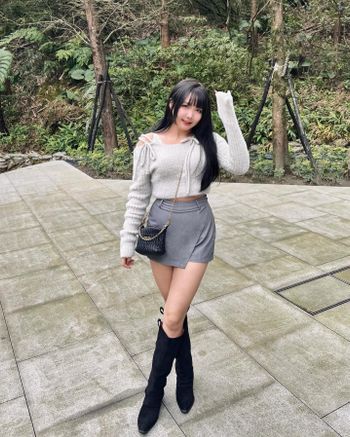 韓系純欲感灰色系穿搭