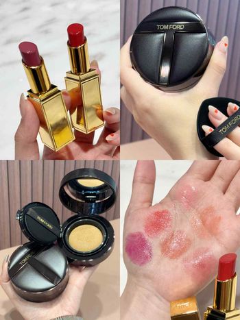 TOM FORD再創高訂彩妝天花板！「立體光影氣墊粉餅」桃木色T型皮革外殼、訂製圓頂氣墊，輕拍膚質秒柔焦立體！