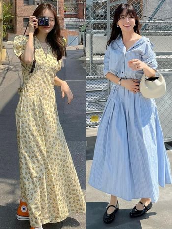 懶人必備！解鎖夏天「長洋裝穿搭」5大公式！降溫又防曬、碎花洋裝韓星人手一件！