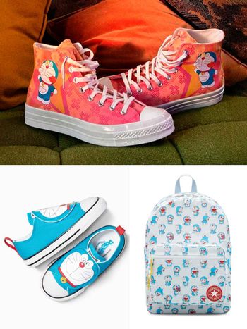 滿滿童年回憶！CONVERSE驚喜聯名《哆啦A夢》！「潑墨Chuck 70＋機器貓」細節太可愛！