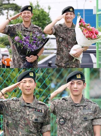 阿米尖叫！BTS防彈V、RM正式退伍！「WE ARE BACK」看板宣告七人完整體回歸！