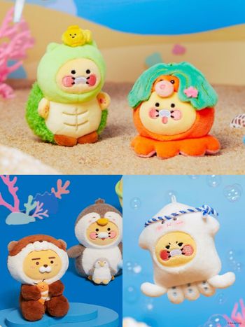 Kakao Friends海洋生物系列開賣！「海龜春植絨毛吊飾、海獺萊恩玩偶」可愛到韓妞都想全部掃貨！