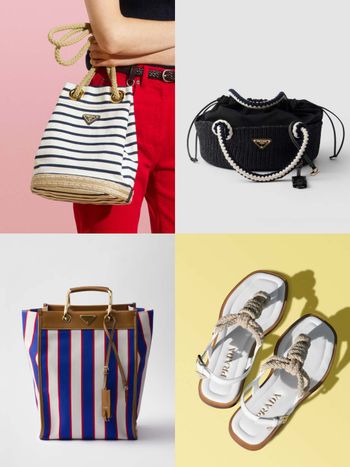 PRADA 2025夏天新包登場！「條紋水桶包、托特包」好清爽！海邊美照就缺這咖！