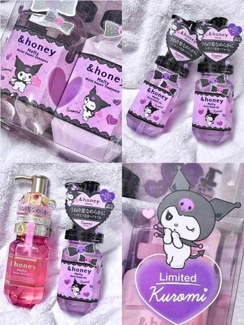 &honey三麗鷗最強聯名！洗護髮品、卸妝膏換上庫洛米限定包裝、特調專屬紅茶牛奶香氣，瓶身愛心小細節太可愛！