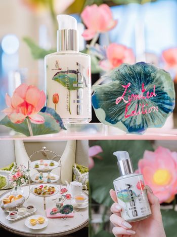 2025夏季最夢幻香氛下午茶！Sisley『全能乳液花漾粉蓮限量瓶」，攜手文華東方酒店「青隅」下午茶，加贈高級保養品！