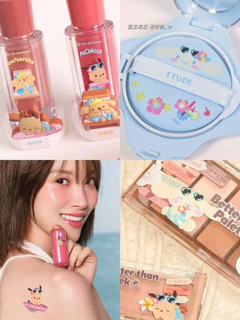 2025韓國OLIVE YOUNG三麗鷗彩妝聯名！ETUDE、BBIA、WAKEMAKE...，帕恰狗、大耳狗躍升主角！