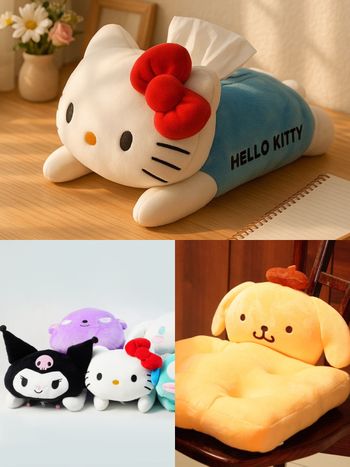 7-ELEVEN開賣三麗鷗家居小物！Q翻天「Hello Kitty絨毛面紙套、布丁狗椅墊」脆友都搶著買！