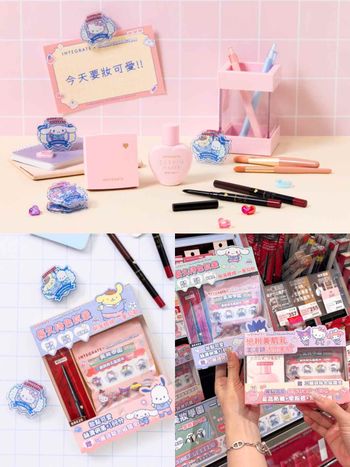 INTEGRATE三麗鷗最少女心聯名！庫洛米、大耳狗化身妝容糾察隊，買「櫻花美肌乳、蜜粉餅」送超萌聯名磁鐵夾！