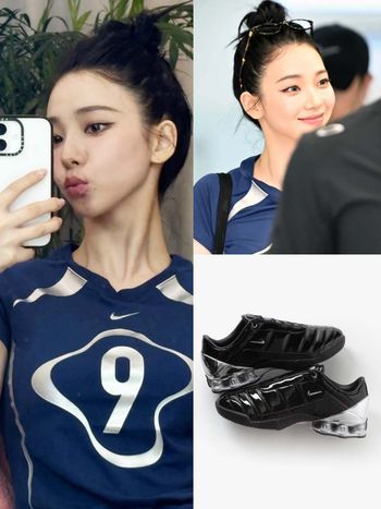 一張圖看出Karina臉有多小！丸子頭＋巴掌臉美得超不真實！私服Nike球鞋、上衣找到了！