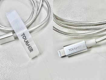 （手機週邊推薦）TOUGHER堅韌者～耐用金屬編織傳輸線、傳速效率相當高、MFI蘋果官方專業認證！現代人必備3Ｃ手機配件