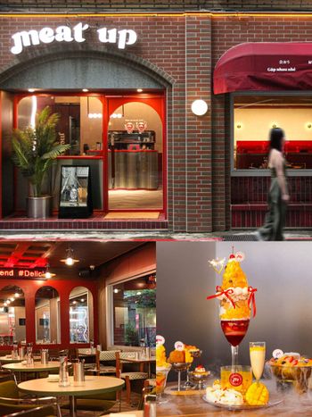 2025台北中山甜點店推薦！Meat Up中山店爆美包浩斯風格店裝太好拍、「芒果巨型帕妃杯&巧克力奶昔」必點菜單一次看！
