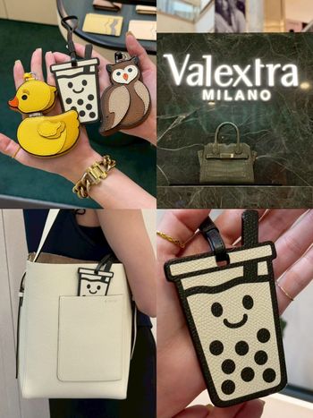Valextra也加入吊飾戰場！台灣限定珍奶、黃色小鴨吊飾可愛爆！台北101限定店必逛！