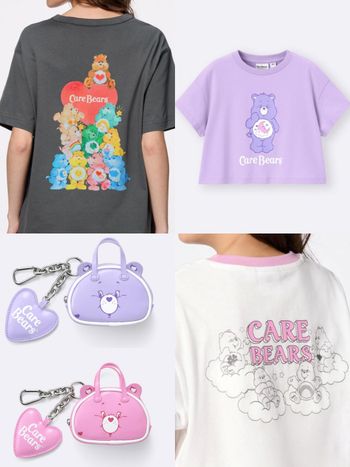 熊熊控發瘋！GU和Care Bears聯名了！超可愛吊飾、睡衣組超療癒，開賣日款式一次看！