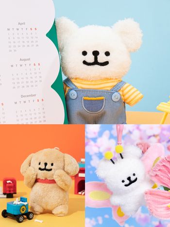可愛發瘋！韓星也愛「線條小狗絨毛吊飾」巷口7-11就買得到、蝴蝶小狗&吊帶褲小狗5款造型都Q翻！