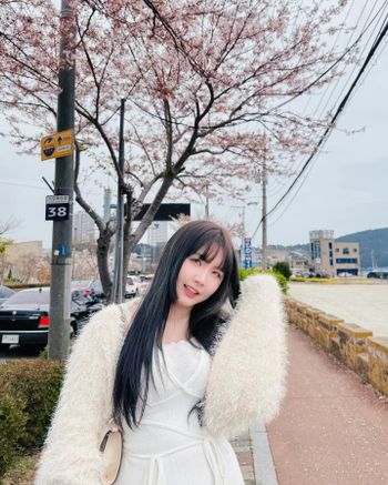 韓國釜山櫻花白色系穿搭🌸🇰🇷