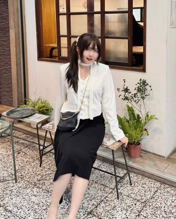 韓系馬尾西裝穿搭🐈‍⬛