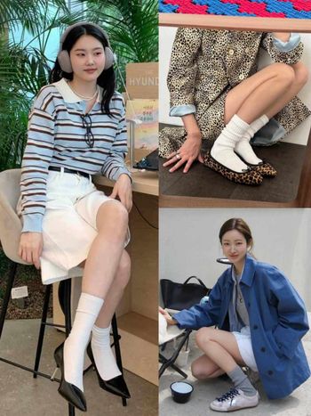 夏天必學！韓妞最愛五招襪子穿法！原來「皺褶感」是顯瘦關鍵、同色搭配絕不出錯！