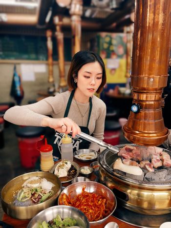 每次來韓國必吃烤的五花肉🙌🏻🙌🏻🙌🏻