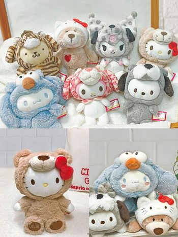 兩大搶錢王合體！三麗鷗×NICI「奇異鳥大耳狗&小熊Hello Kitty」絨毛玩偶可愛爆炸、日妞都狂搶！