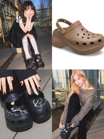 超想買這雙！LE SSERAFIM全員Crocs洞洞鞋穿搭！黑色厚底款保證好搭又顯瘦！