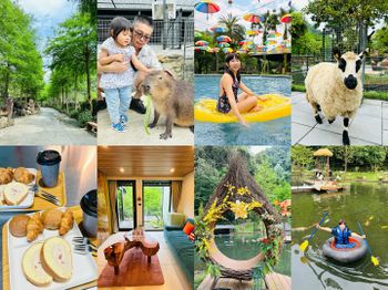 落羽松秘境裡的Villa好夢幻，水豚君就在你身邊翻肚賣萌，小孩開心、大人放鬆，一起住進宜蘭最可愛的親子莊園