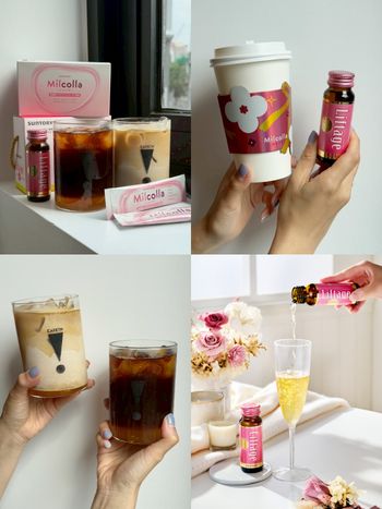 三得利跨界聯名CAFE!N推出「夏日限定美肌飲品」蜜露珂娜膠原白桃拿鐵、麗芙緹膠原果香美式，真的好喝又能變美！