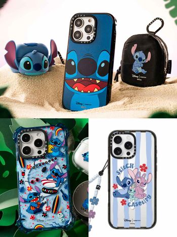藍色小怪獸入侵CASETiFY！聯手《史迪奇》推出「大頭手機殼、耳機套」每一款都可愛到瘋掉！