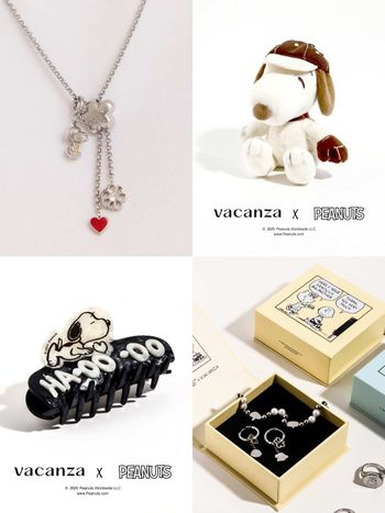 真的買不完！vacanza也推出史努比聯名！Olaf戒指超萌、居然還有史努比鯊魚夾！