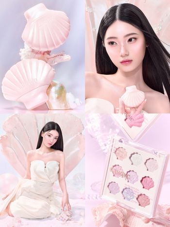 dasique美人魚貝殼限量彩妝唯美上市！9色閃耀亮片眼影盤、白皙紅嫩飾底乳、貝殼打亮盤...，一抹瞬間肌膚美成光！