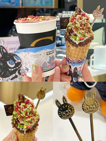 GODIVA跟泡泡瑪特聯名了！超濃「開心果巧克力霜淇淋」買就送LABUBU湯匙、巧克力奶昔也必喝！